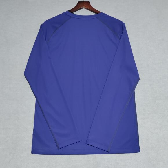 Fioboc Shirt Mens Large PerformancePro Active Crew Neck Long Sleeve Tee Blue NEW - Picture 3 of 16